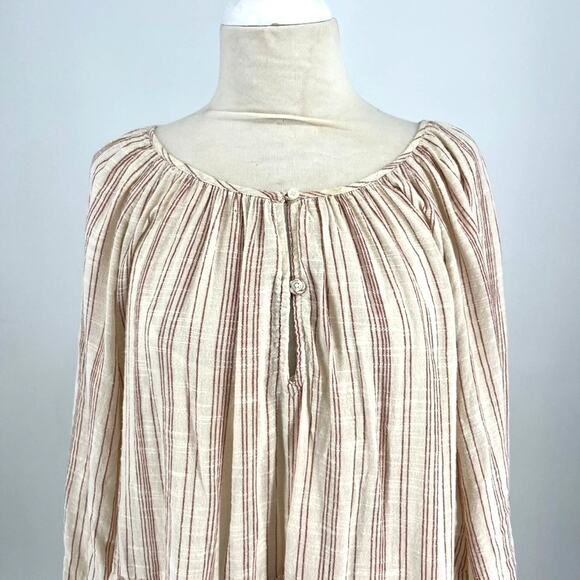 The Great Dress Prairie Tiered Striped Cotton Gauze Dress Medium 2 - Picture 5 of 10